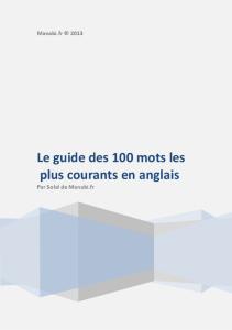 Le guide des 100 mots les plus courants en anglais - Manabi.fr