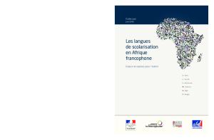 Les langues de scolarisation en Afrique francophone - Bibliothèque AUF