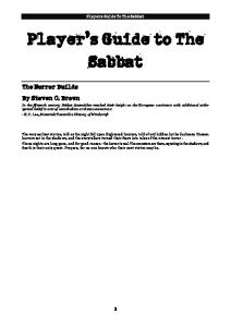 Player's Guide to The Sabbat
